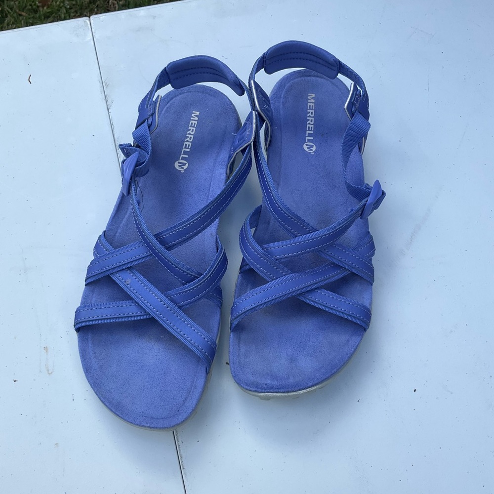 Blue comfortable sandals Women's Merrell, Terran Ari Lattice Sandal